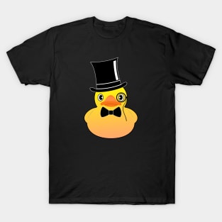 Cool Rubber duck top hat and monocle T-Shirt